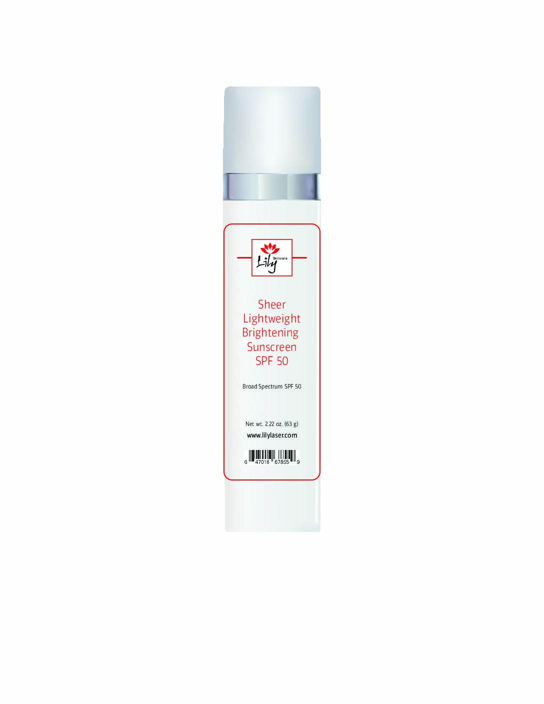 Sheer lightweight brightening Sunscreen SPF 50